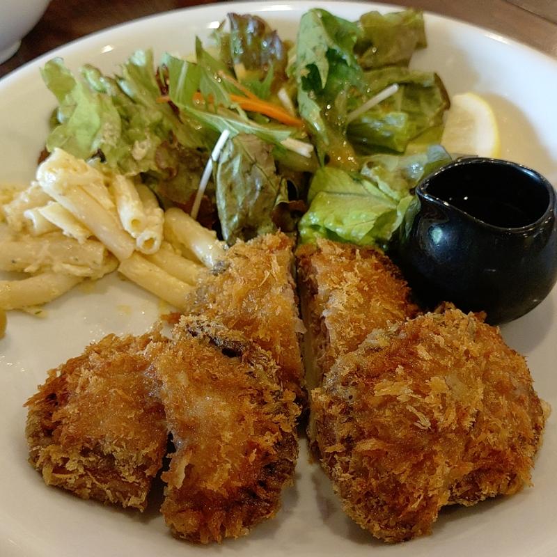 海風椎茸肉詰め(大竜ファーム直営レストラン うみかぜテラス)