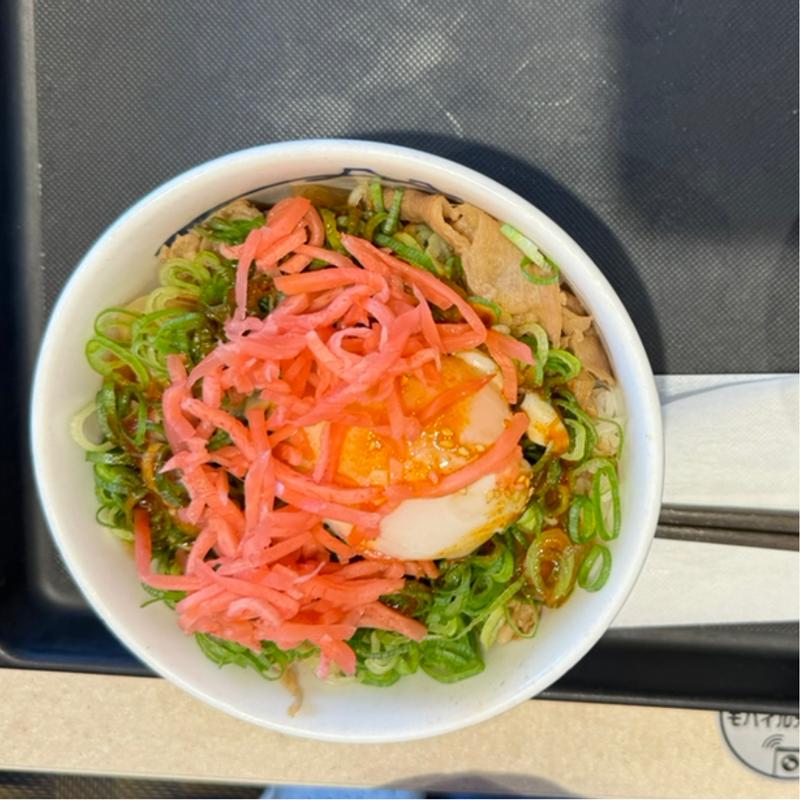 ネギたっぷり旨辛ネギたま牛めし(松屋 新潟見附店（マイカリー食堂併設）)