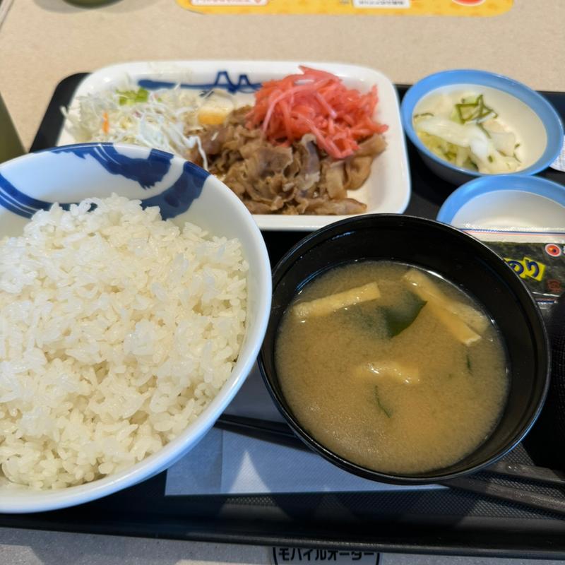 特朝牛皿定食(松屋 新潟見附店（マイカリー食堂併設）)