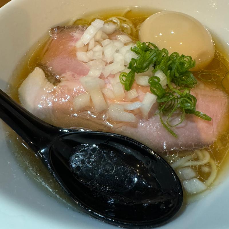 冷製煮干し蕎麦塩 (味玉)(夜空と大地sake＆noodle)