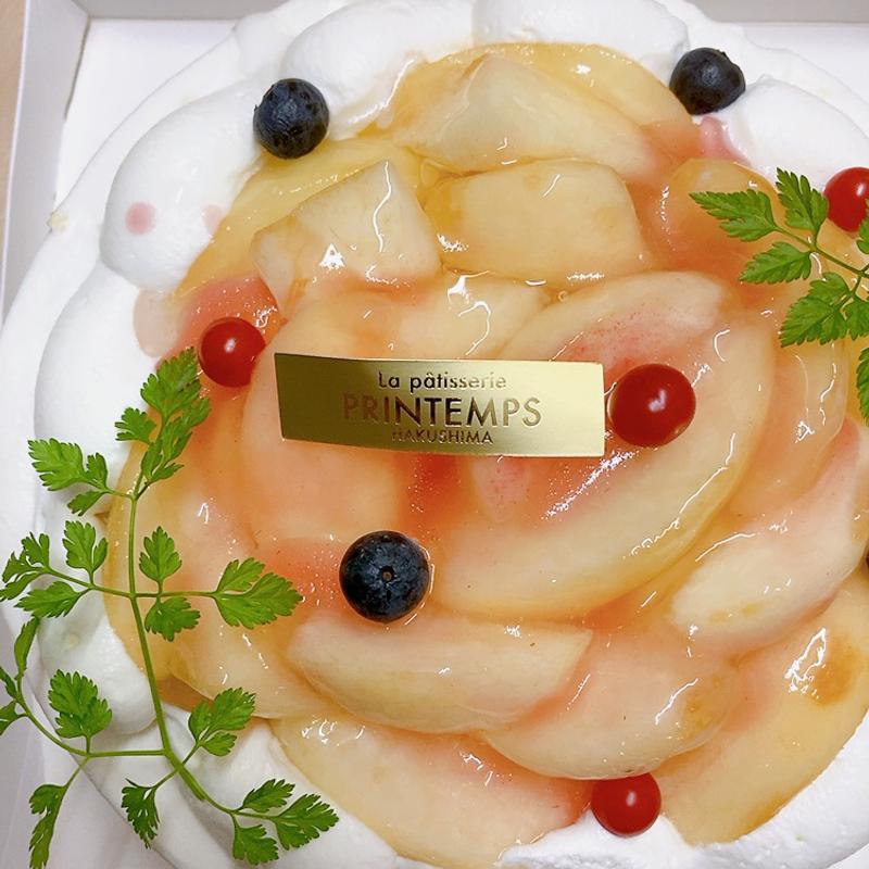 桃のホールケーキ（18㎝）(プランタン )