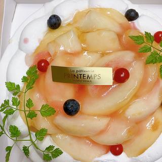 桃のホールケーキ（18㎝）(プランタン )
