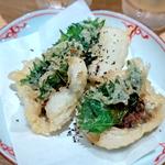鱧の梅肉天ぷら(大衆すし酒場 スシマヅメ 野毛本店)
