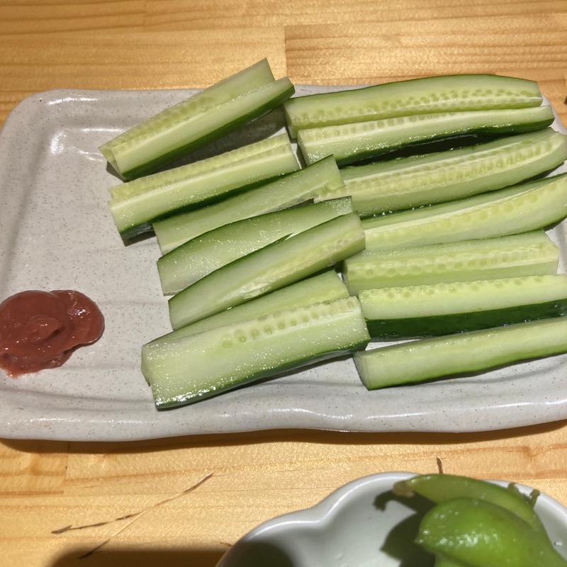 梅きゅうり(新小岩個室居酒屋 だんだん横丁 鳥八 新小岩店)