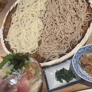 【鯛めし食べ放題付き】すだち香る鯛出汁　盆ざる蕎麦うどんと海鮮小丼 (東京コトブキ)