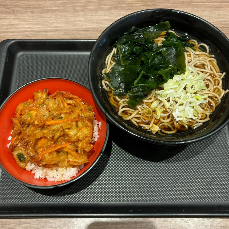 ミニかき揚げ丼セット(名代 富士そば 立川店)