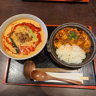 四川担々麺&鍋焼き麻婆飯セット