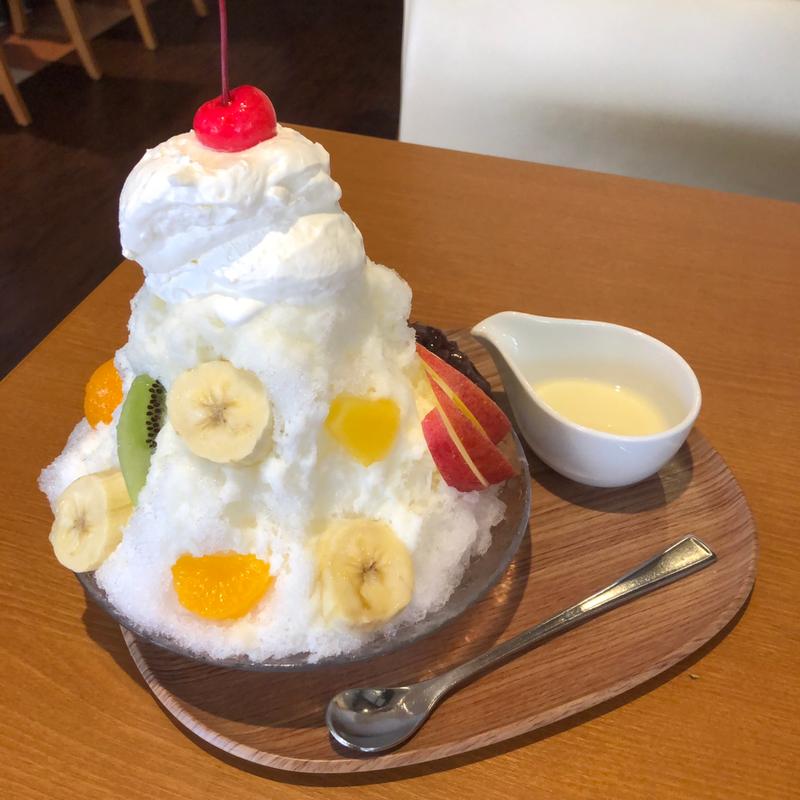 純氷ふわふわかき氷 しろくま（ミルクシロップ付き）(ココス 足立保木間店)