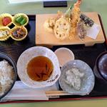 野菜が中心のてんぷら定食