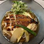 うなぎととろろの冷たい中華蕎麦