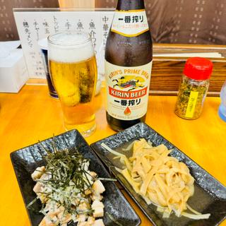 サービスお通し2品(中華そば 香十)
