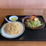 キムチ冷麺と炒飯セット