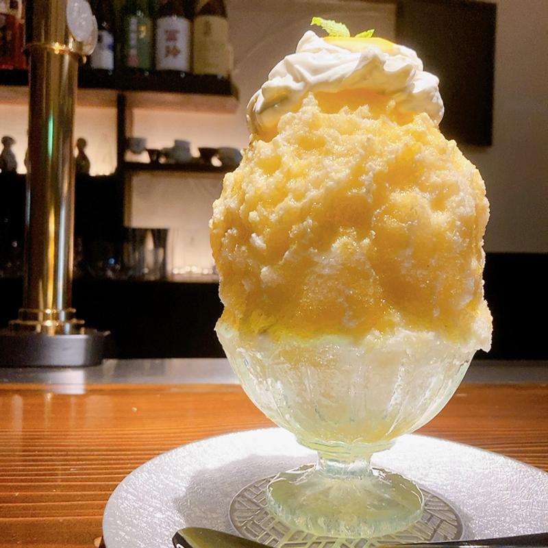 甘夏みかんとヨーグルトクリーム(flat sake bar)