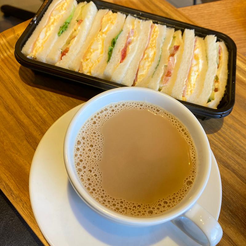 オリジナルサンド  ホットカフェオレ(志津屋 JR山科駅店)