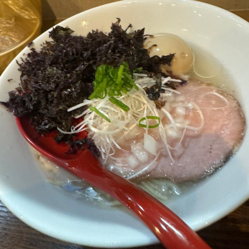 冷製煮干し蕎麦塩(岩のり 味玉)(夜空と大地sake＆noodle)