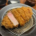 兵庫　神戸ポーク　特上ロース定食200g(とんかつ ここまでやるか。)