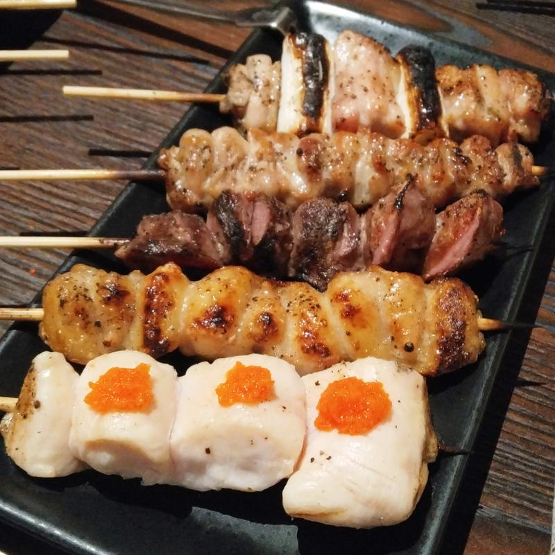 串焼五本盛(炭火焼鳥 火鳥蘭)