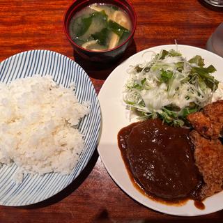 自家製ハンバーグ、唐揚げ(はれたりくもったり )