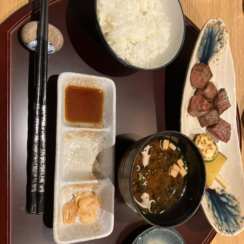 ランチ会席「藤」steak、食事(日本料理 「源氏」 ヒルトン名古屋 （げんじ）)