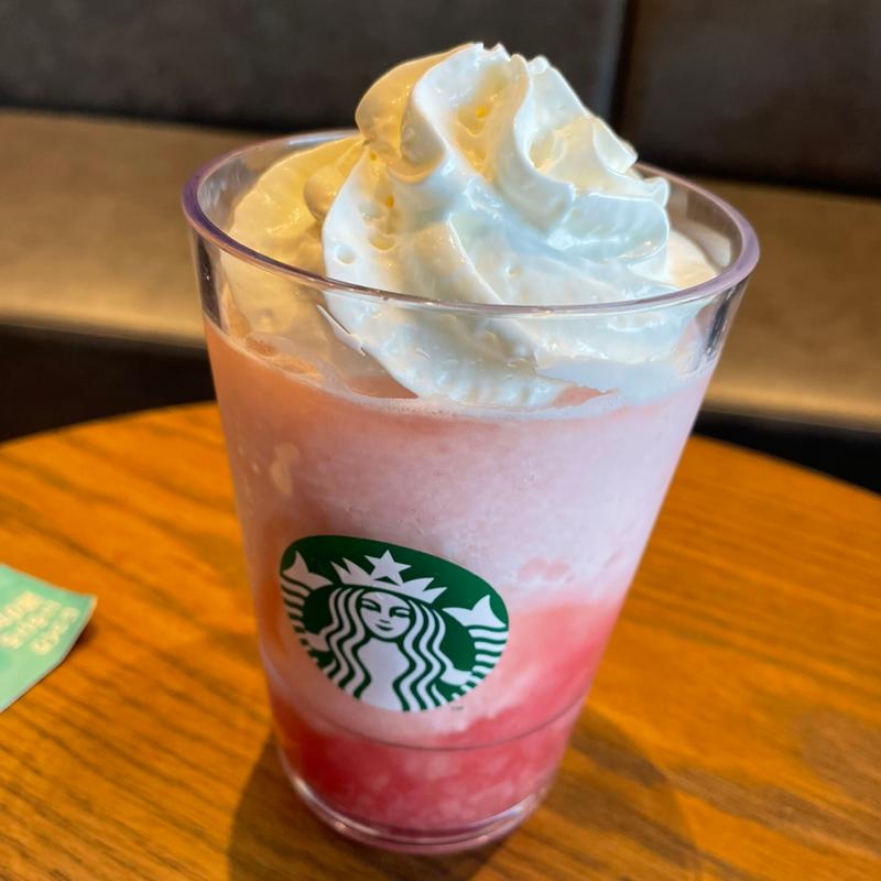 LOVE&ピーチフラペチーノ(スターバックスコーヒー 小平天神店)