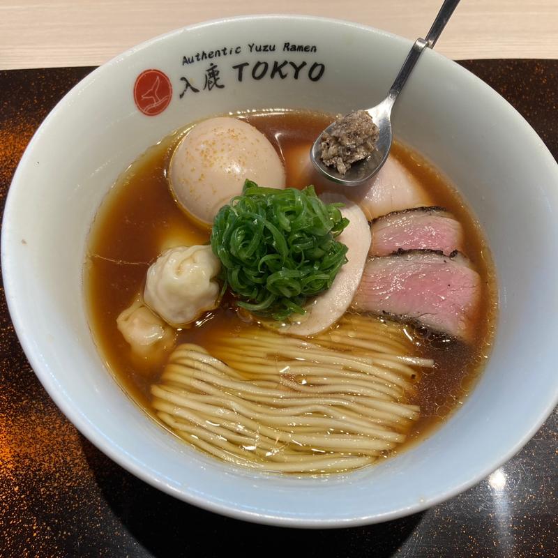特製ポルチーニ醤油らぁ麺(入鹿TOKYO)