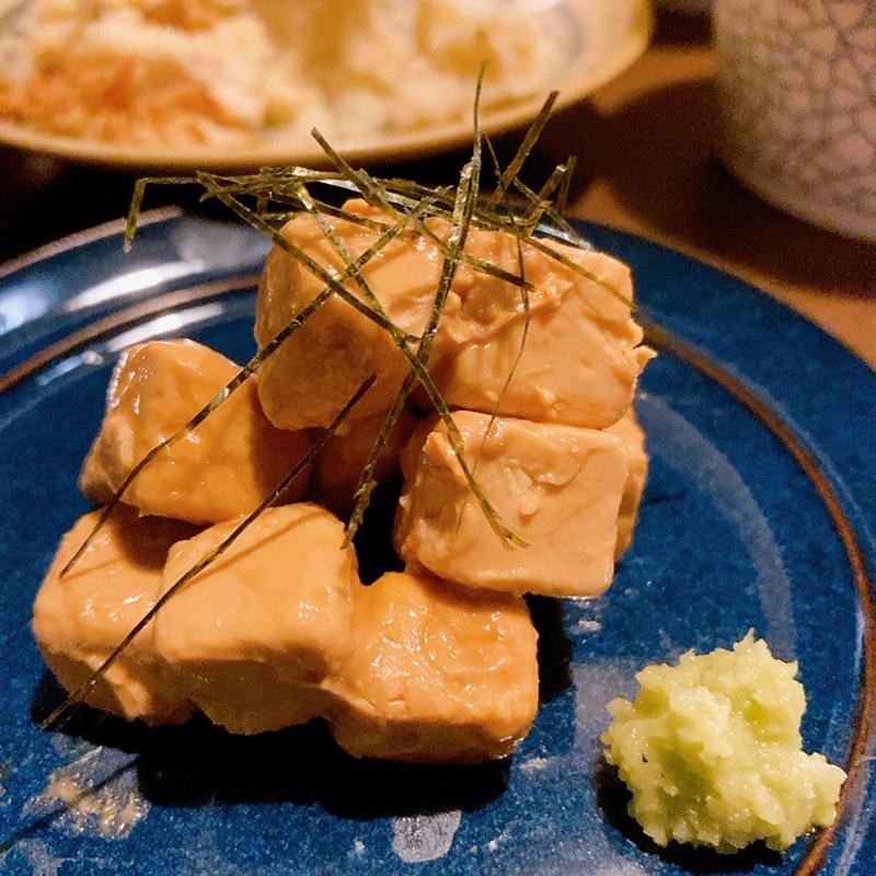 クリームチーズのカトレア醤油漬け(ヤキトリ ニッタン)