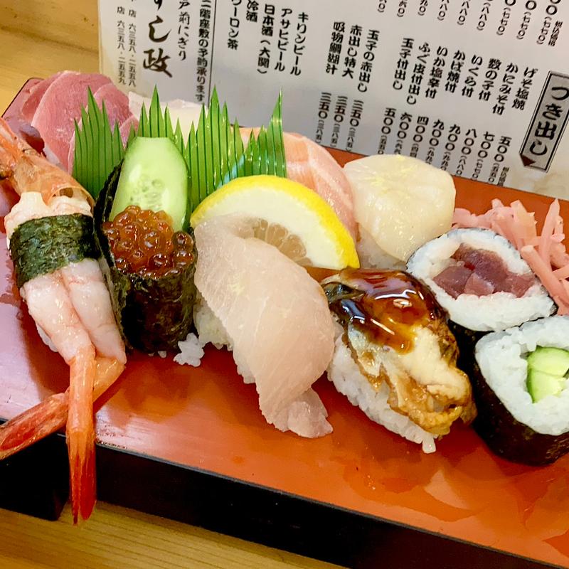 上定食(すし政 中店 （すしまさ）)