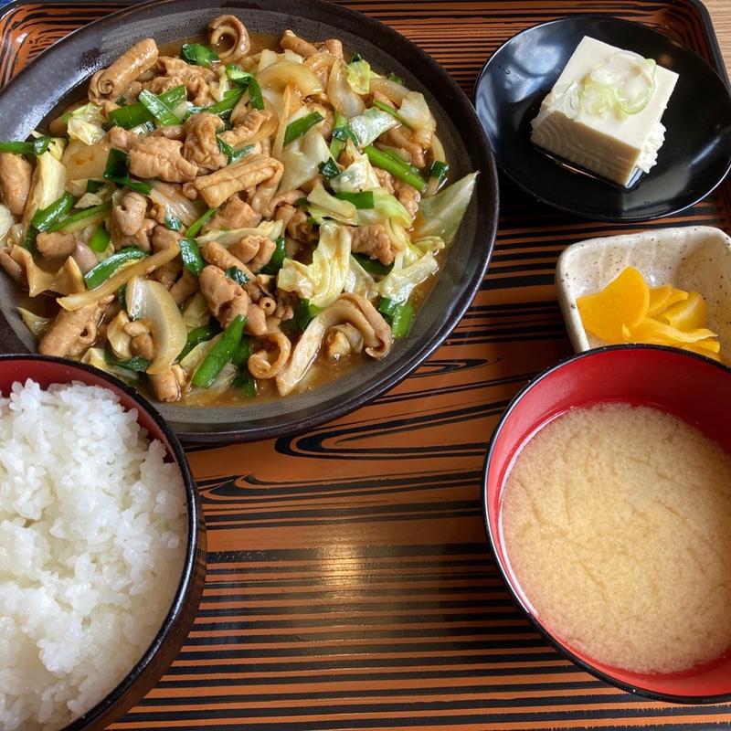 モツ炒め定食(伊藤苑 （那須高原　お食事処　伊藤苑）)