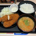 ロースかつ＆ささみかつ定食(松のや 中野坂上店)