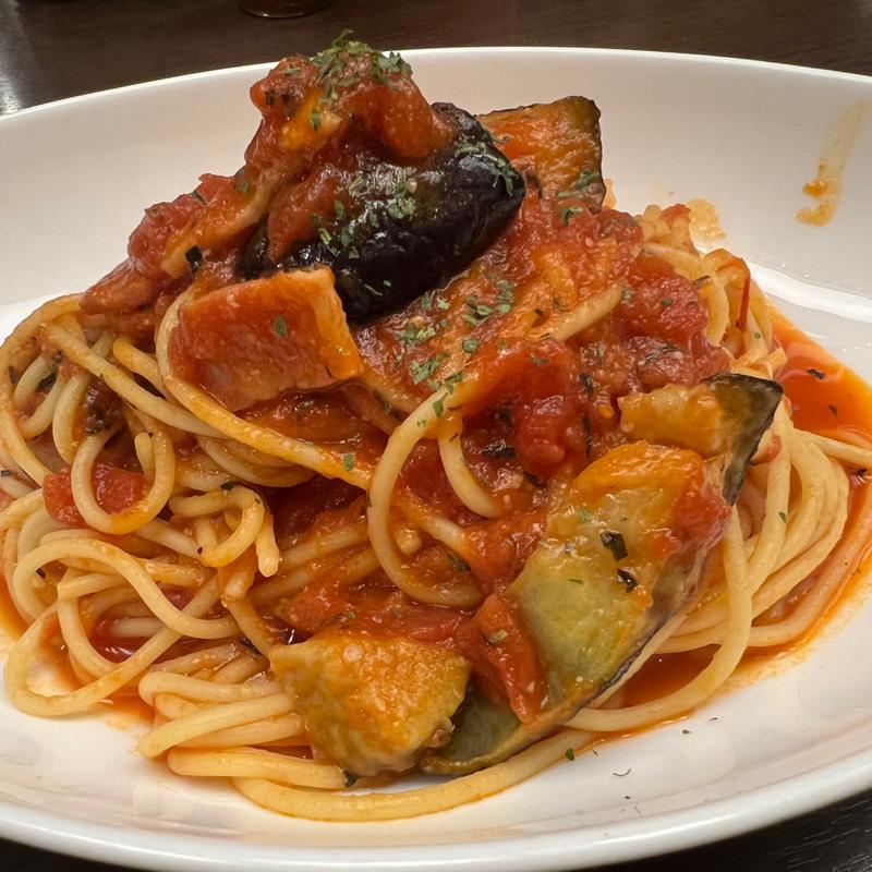 なすとベーコンのトマトソース(仏蘭西屋)