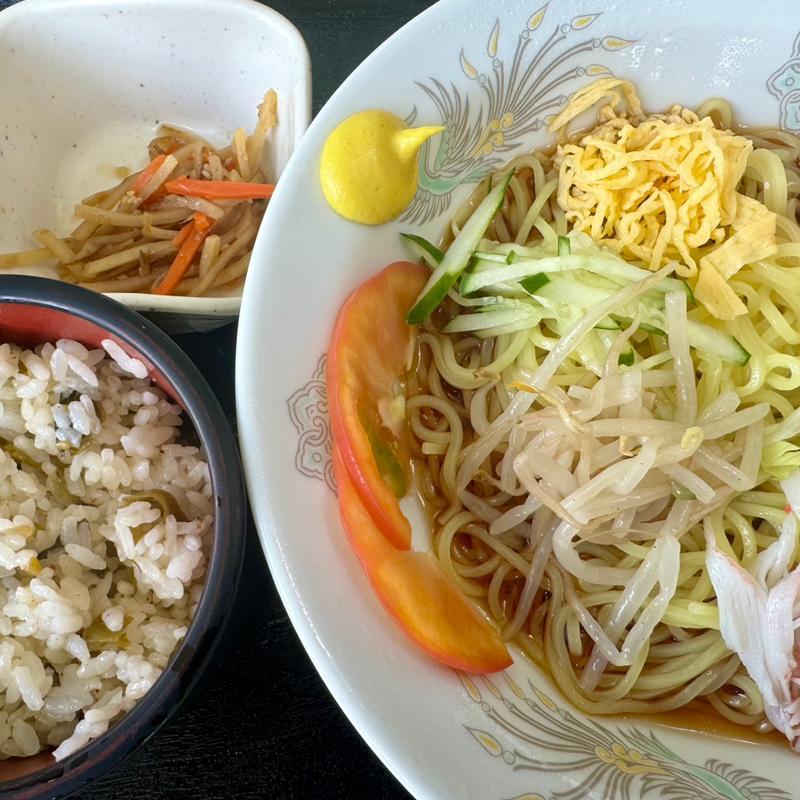 冷やし中華セット(矢部サンバレーカントリークラブ)