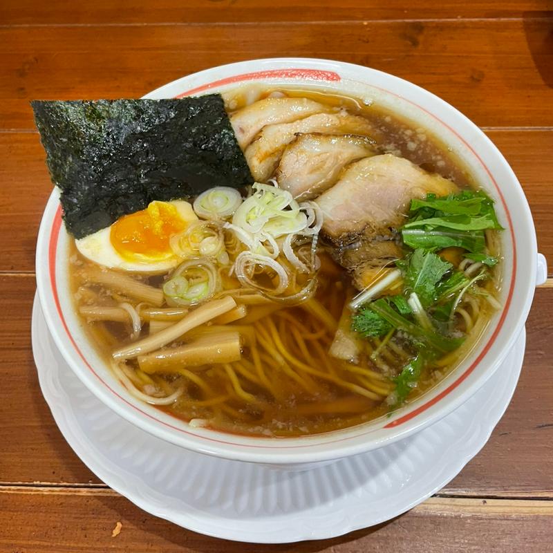 チャーシューメン+ワンタン皮(麺王 みらい )