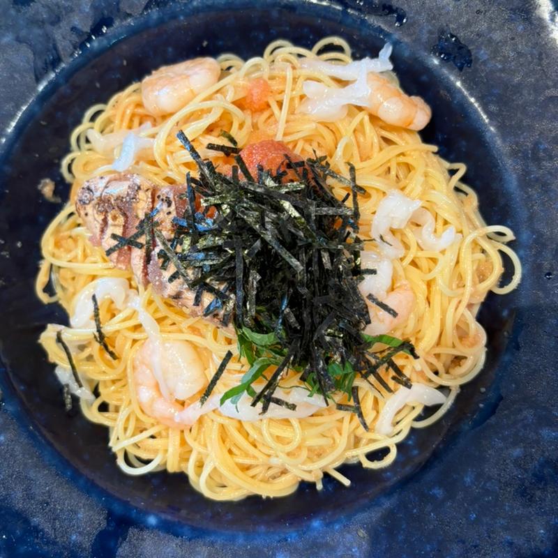 “冷製カッペリーニ”炙り明太子とヤリイカ(ジョリーパスタ 亀岡店)