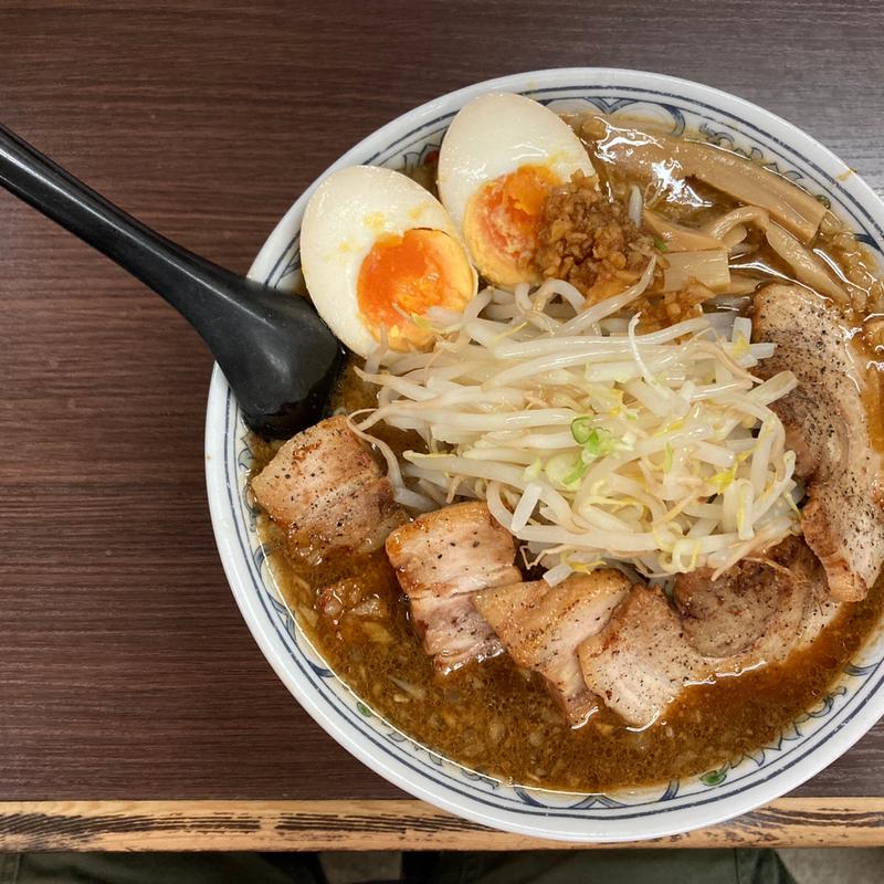 肉ブラック大盛ニンニク増し(豪ーめん 気仙沼店 （ゴーメン）)