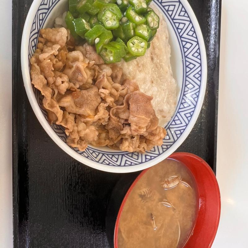 牛麦とろ丼(吉野家 谷田部インター店 )