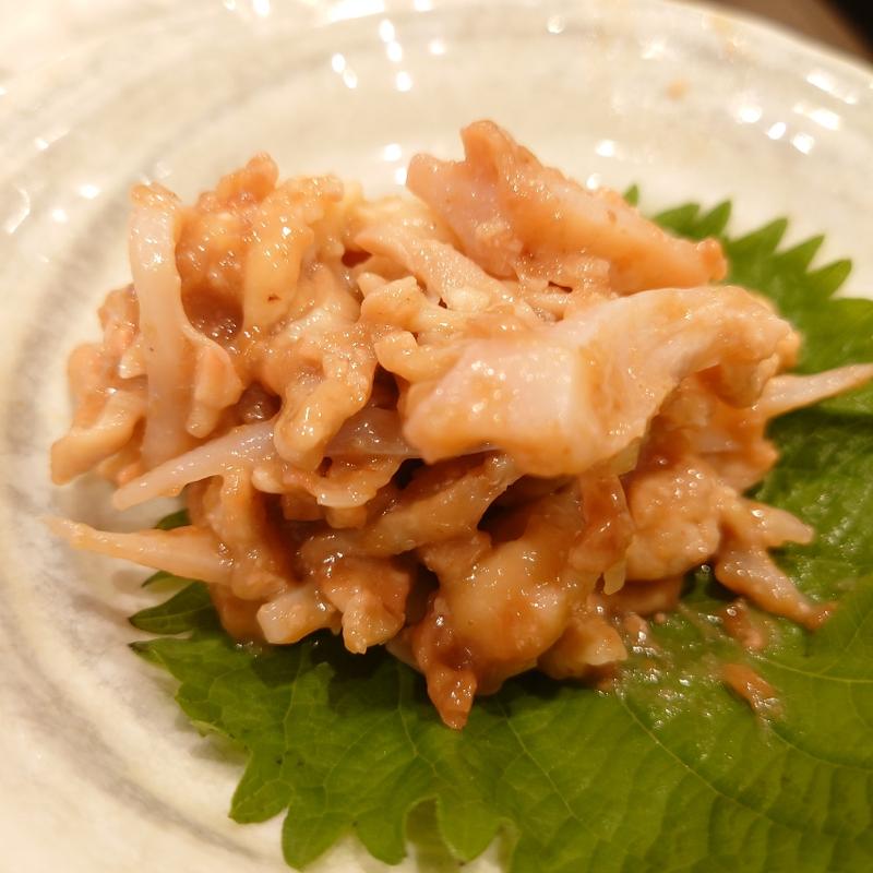 コリコリ軟骨の梅和え(やきとり福茂)