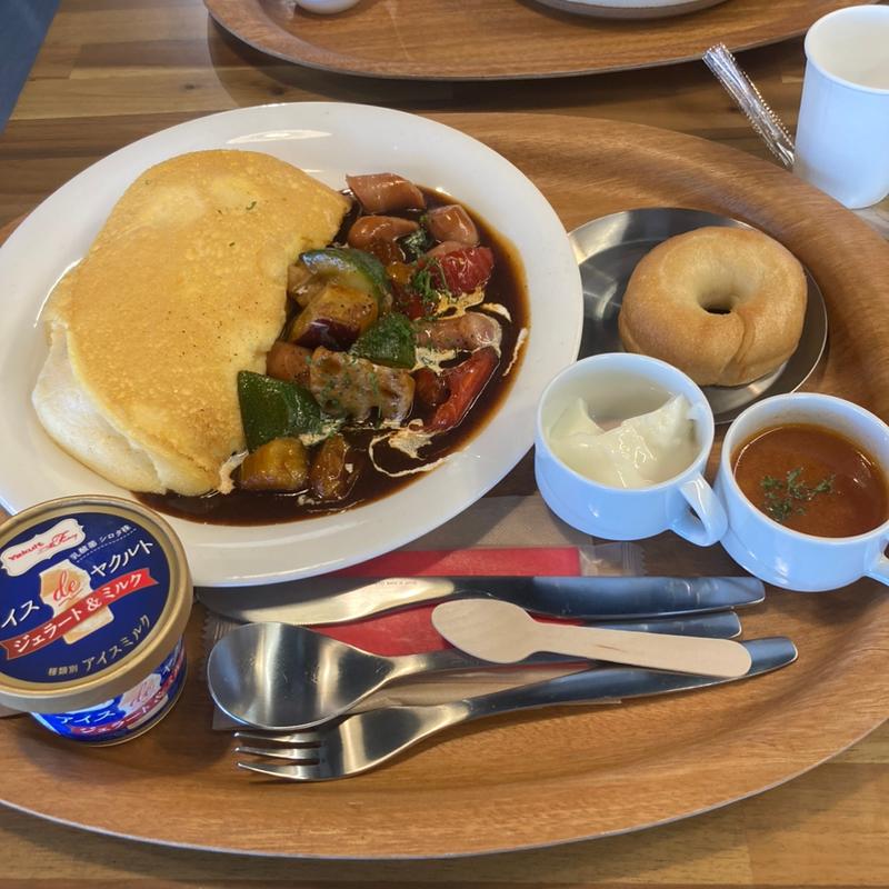 スフレオムレツセット(ヤクルトサービスセンター御本丸 カフェ＆ギャラリー エステサロン)