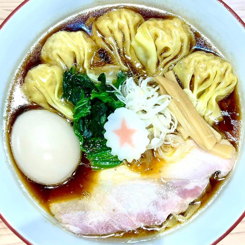 ワンタン麺 味玉(横濱中華そば 上星商店)