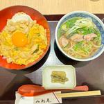 親子丼と小鴨南蛮そば(HACHIKI 八起庵 新横浜店)