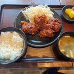 韓国風辛辛唐揚げ定食