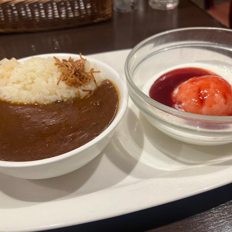 ビーフカレー&ヨーグルト(仏蘭西屋)