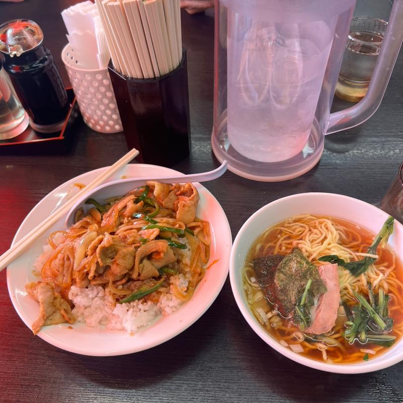Bセット焼肉丼とミニラーメン(南京亭 相模原橋本店)