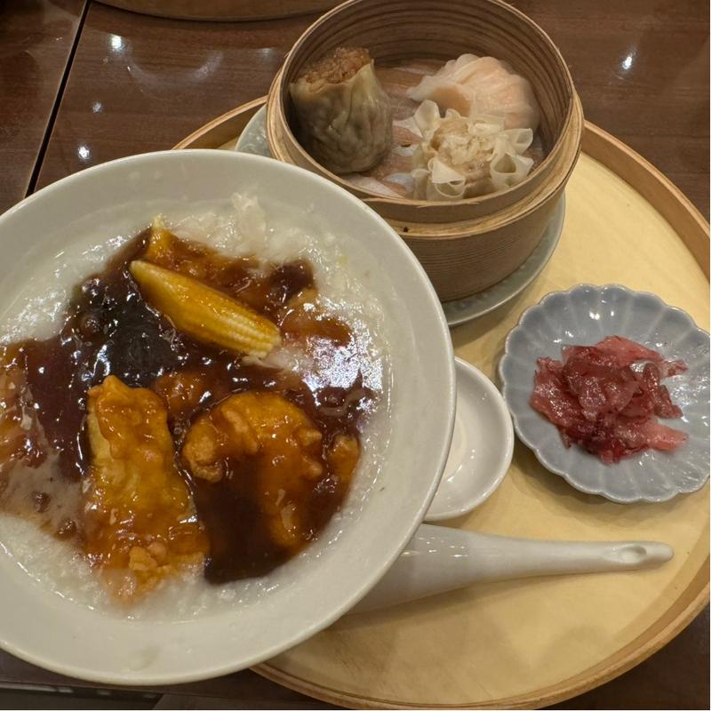 海鮮餡掛け五目粥と天心3点セット(花粥イオンレイクタウン店)