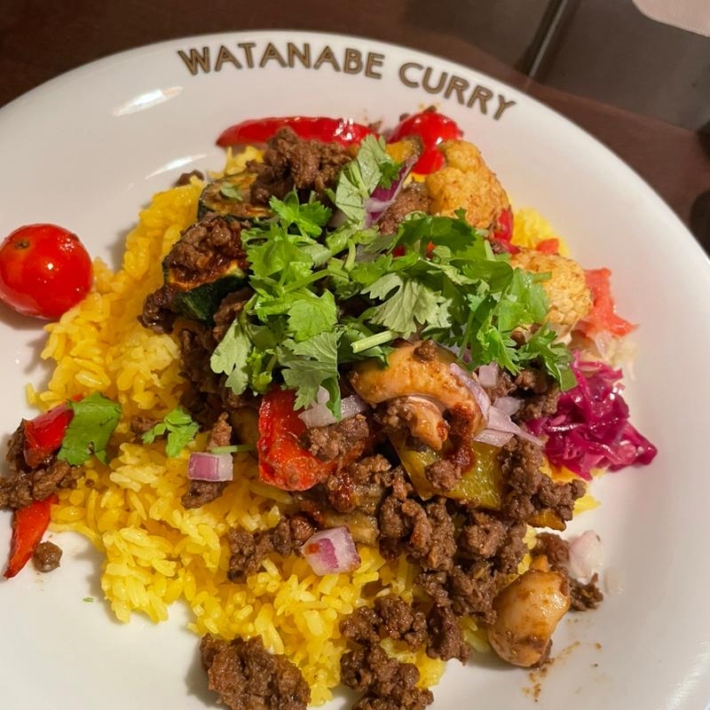 羊のドライキーマ　ベジタブルトッピング(渡邊カリー 梅田本店)