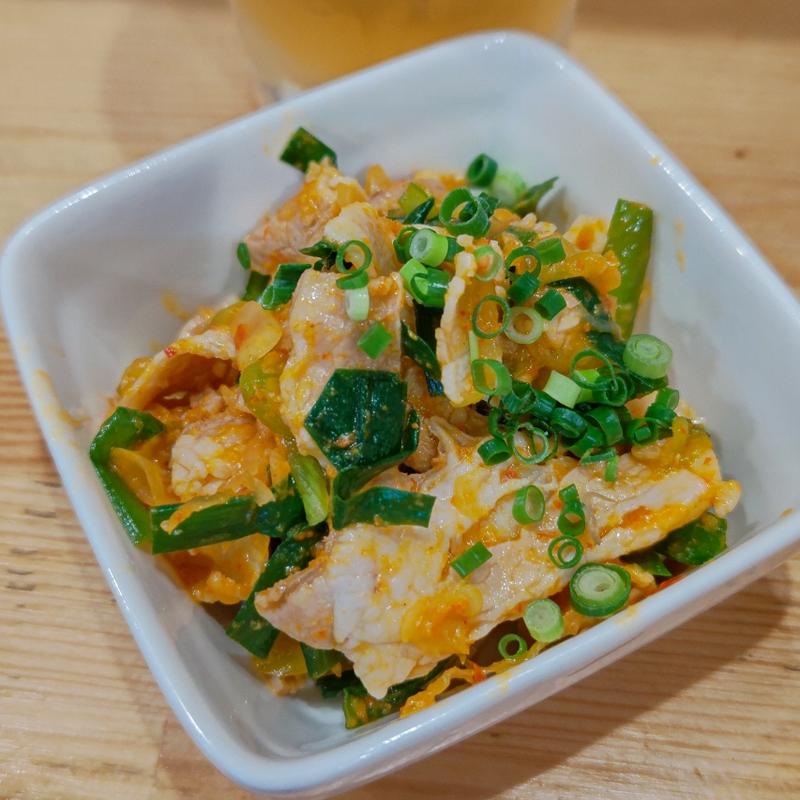 うま辛ねぎニラ冷しゃぶ(国民酒場 じぃえんとるまん 関内マリナード店)