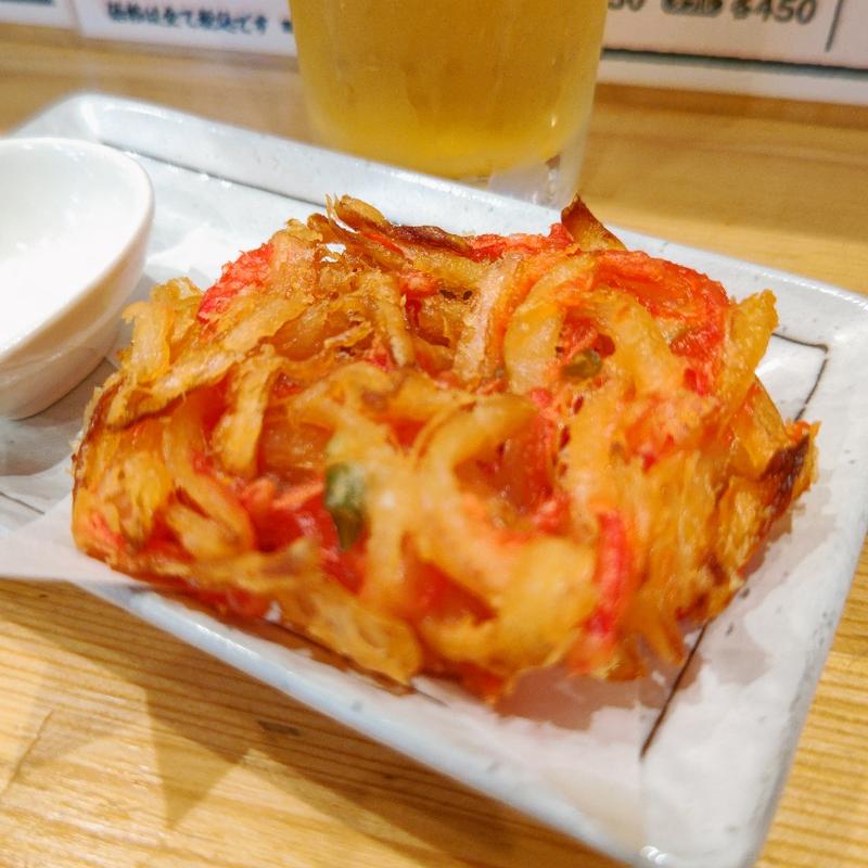 紅生姜のかき揚げ(国民酒場 じぃえんとるまん 関内マリナード店)