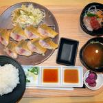 半生アジフライ御膳(さじるし食堂)