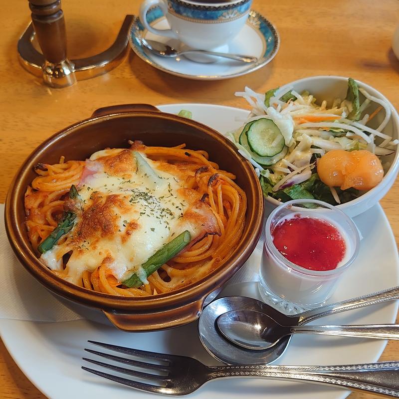 ナポリタンのチーズ焼きセット(COFFEE HOUSE とむとむ つくば店 （コーヒーハウス トムトム）)