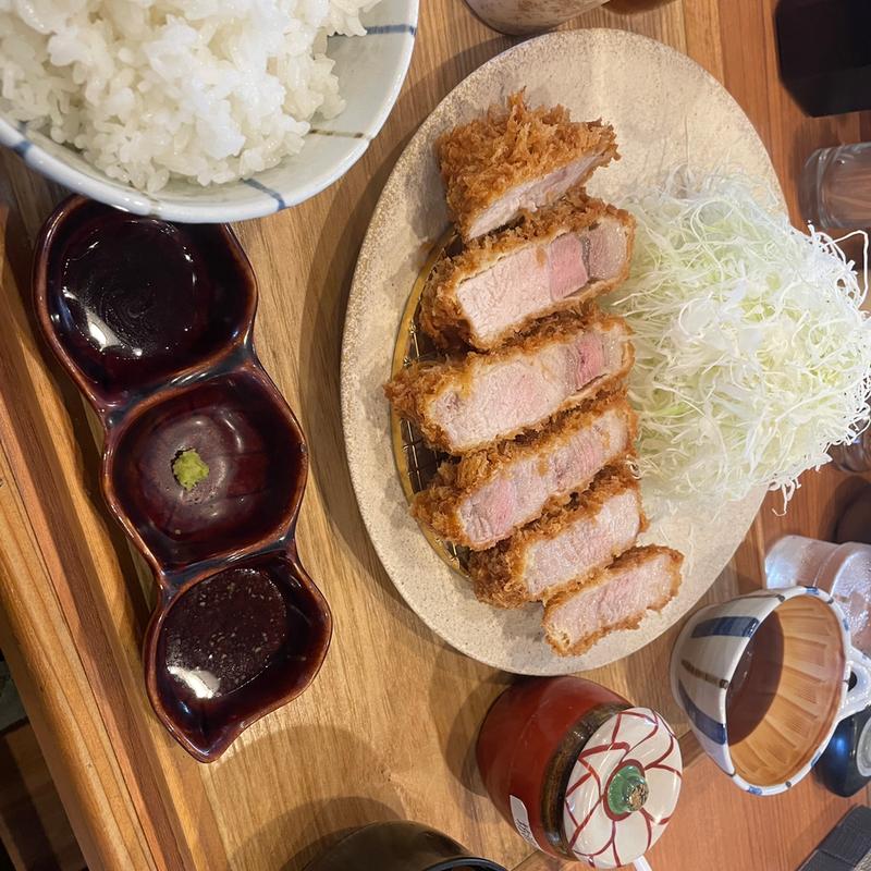 極上厚切りリブロースカツ膳(とんかつと銀シャリ玄 宇宿店)