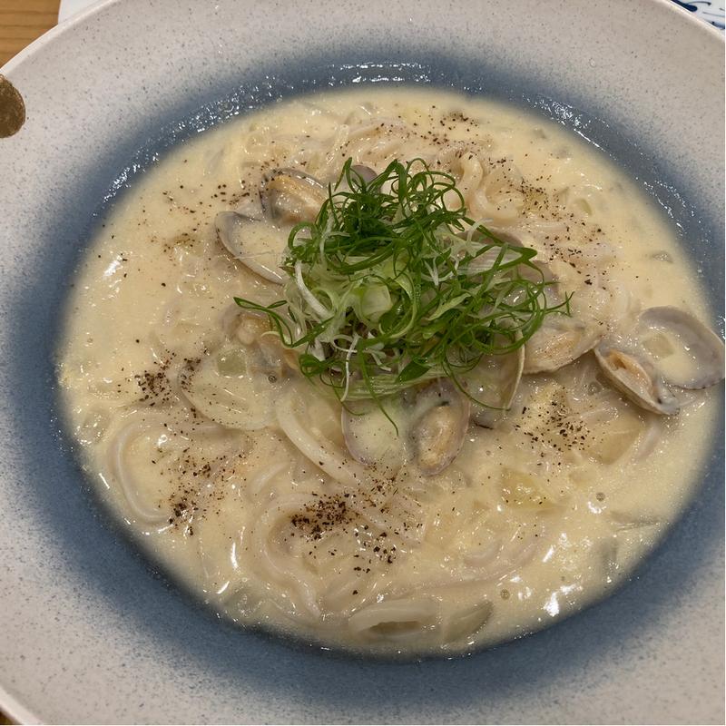 あさりと九条ネギのクリームうどん(路じ 溝口南口店 （ロジ）)